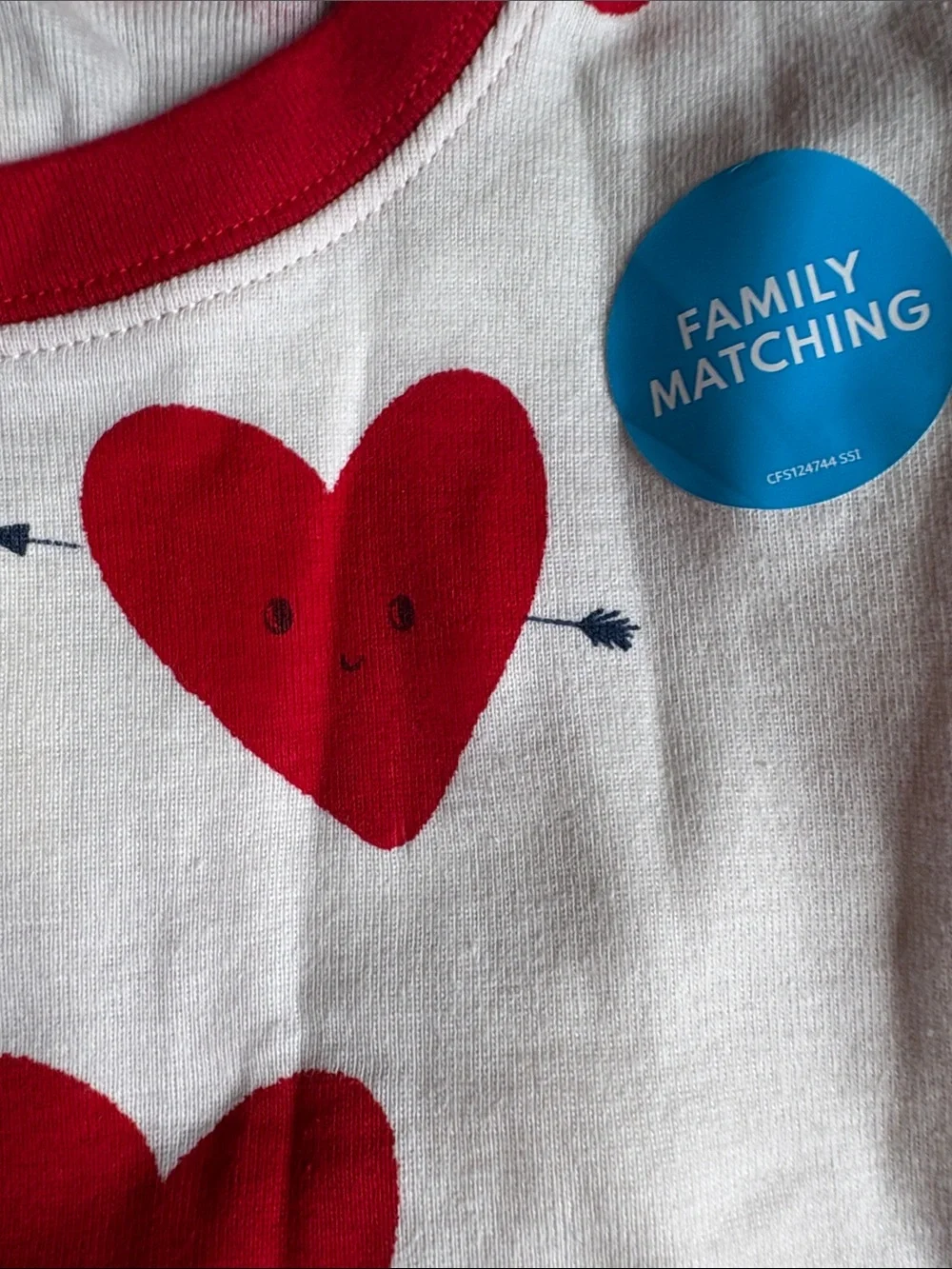 Carter's Cream and Red Heart Print Two-Piece Pajama Set
